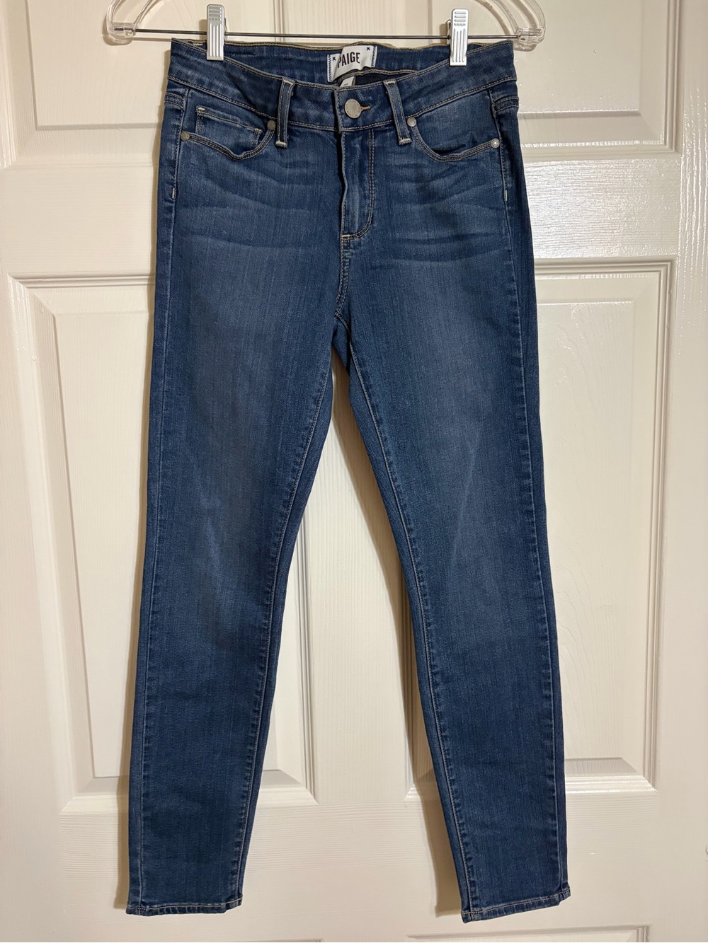 PAIGE Skinny Jeans in Dark Blue